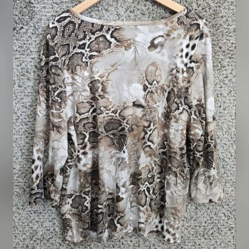 Lane Bryant Python Print Top - Picture 2 of 5